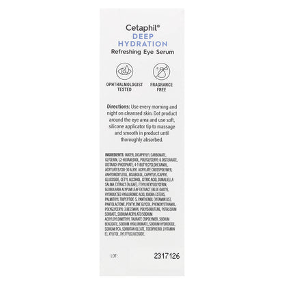 Cetaphil, Deep Hydration, Refreshing Eye Serum, Fragrance Free, 0.5 fl oz (15 ml)