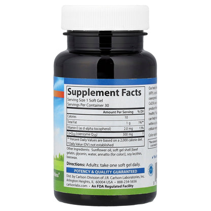 Carlson, Co-Q10, 30 Soft Gels