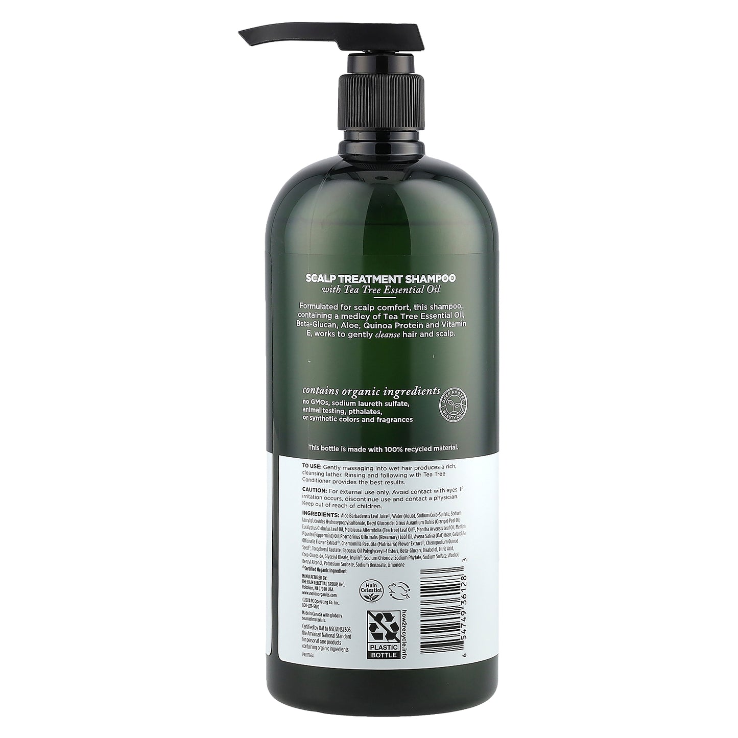 Avalon Organics, Scalp Treatment Shampoo, Tea Tree, 32 fl oz (946 ml)