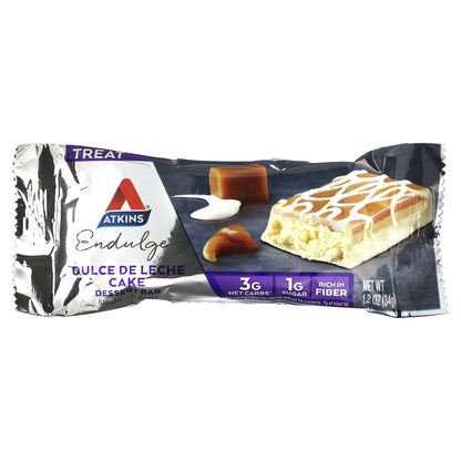 Atkins, Treat, Endulge, Dessert Bar, Dulce De Leche Cake, 5 Bars, 1.2 oz (34 g) Each