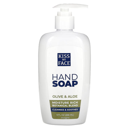 Kiss My Face, Hand Soap, Olive & Aloe, 9 fl oz (266 ml)