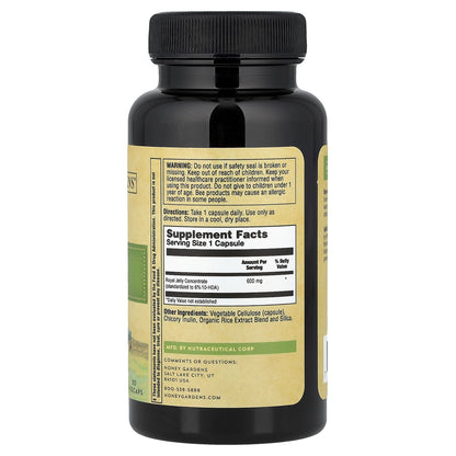 Honey Gardens, Ultra Potency, Royal Jelly, 600 mg, 30 Vegcaps