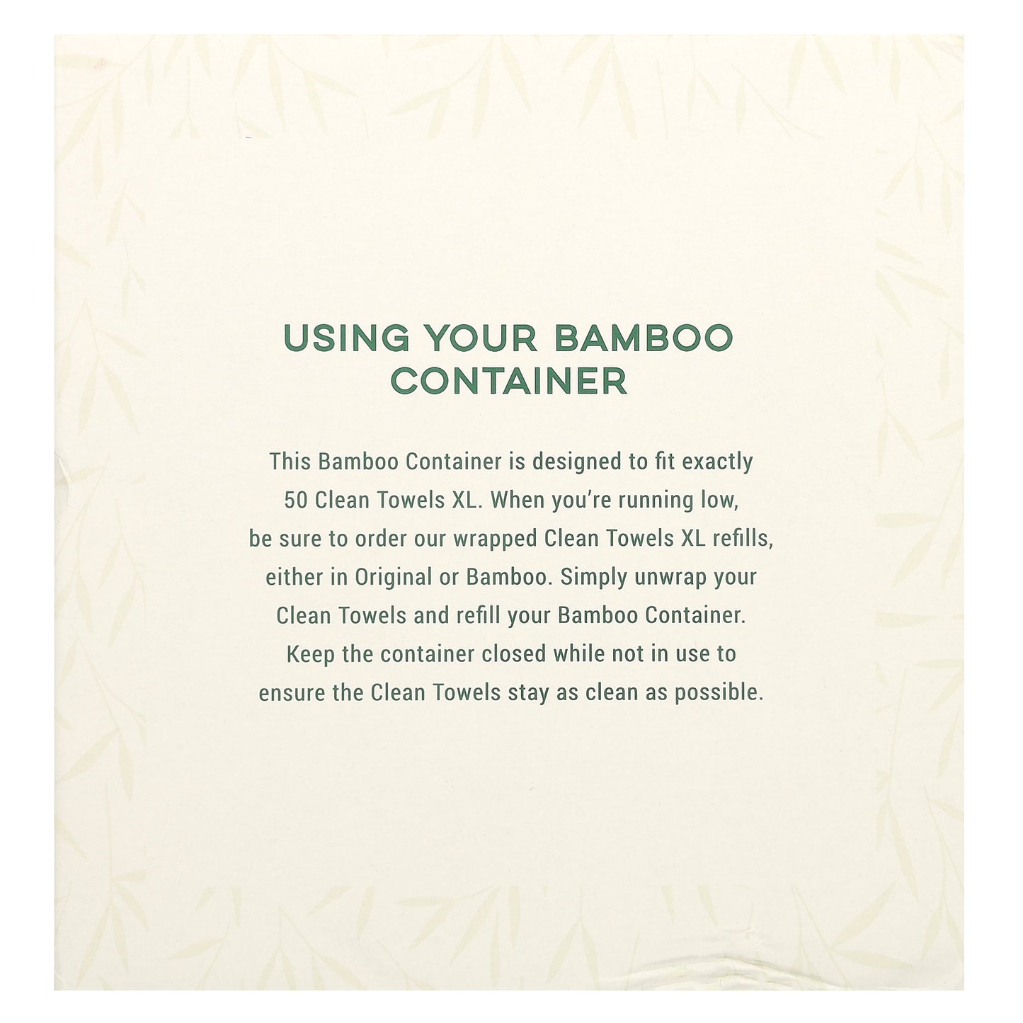 Clean Skin Club, Luxe Bamboo Box, Clean Towels XL, Container with Cover , 50 Count