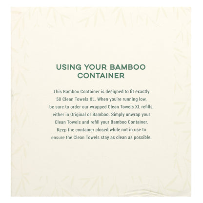 Clean Skin Club, Luxe Bamboo Box, Clean Towels XL, Container with Cover , 50 Count