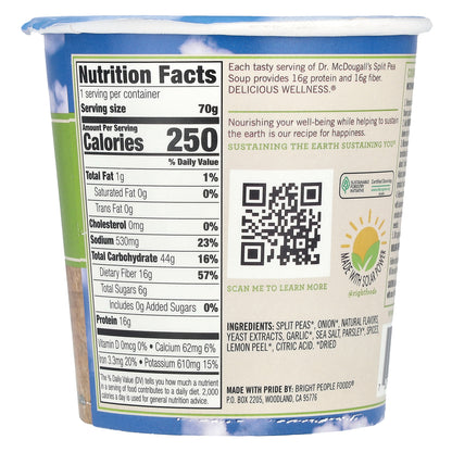 Dr. McDougall's, Vegan Split Pea Soup, 2.5 oz (70 g)
