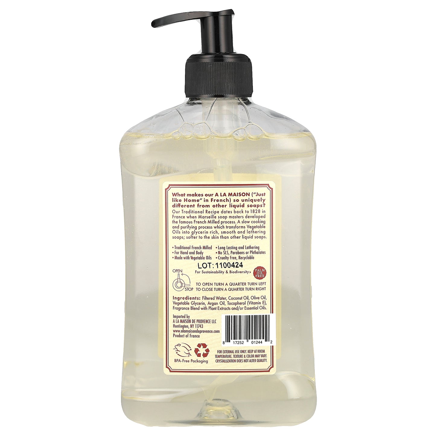 A La Maison de Provence, Liquid Soap For Hand & Body, Citrus Blossom, 16.9 fl oz (500 ml)
