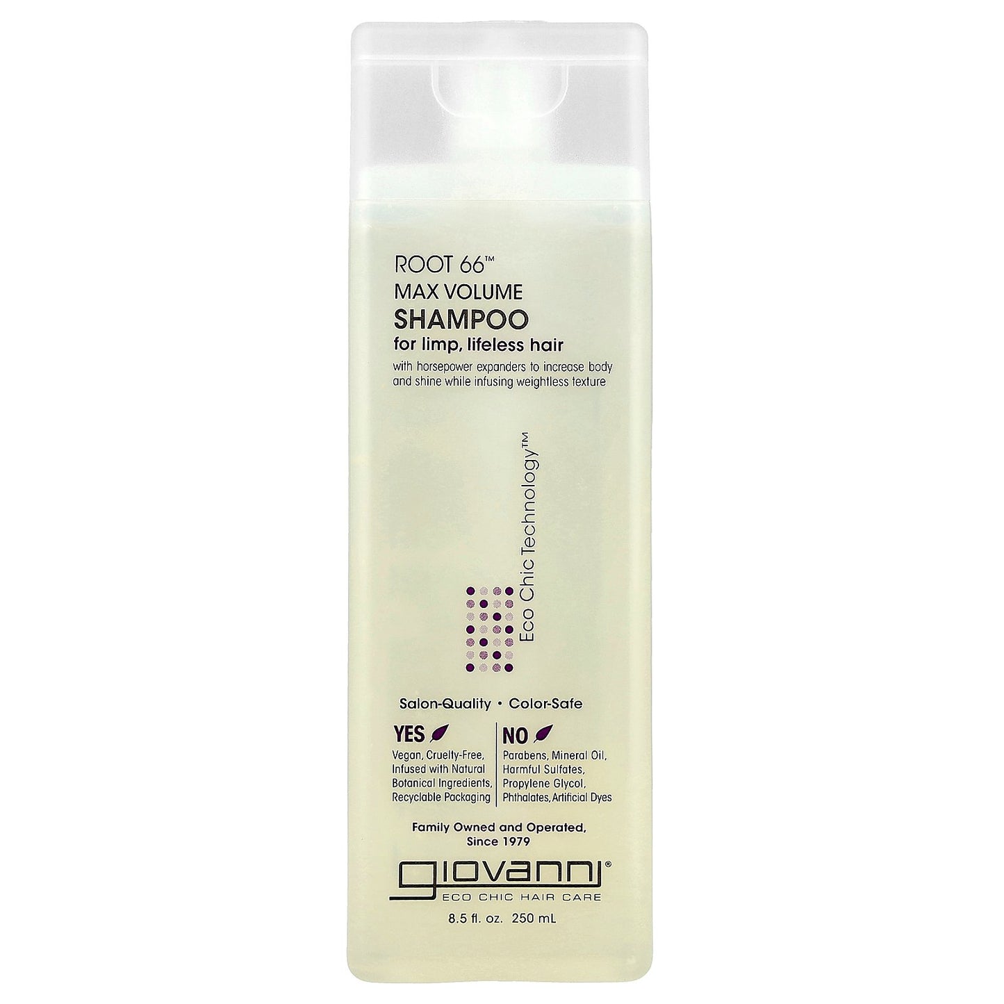 Giovanni, Root 66™, Max Volume Shampoo, For Limp, Lifeless Hair, 8.5 fl oz (250 ml)