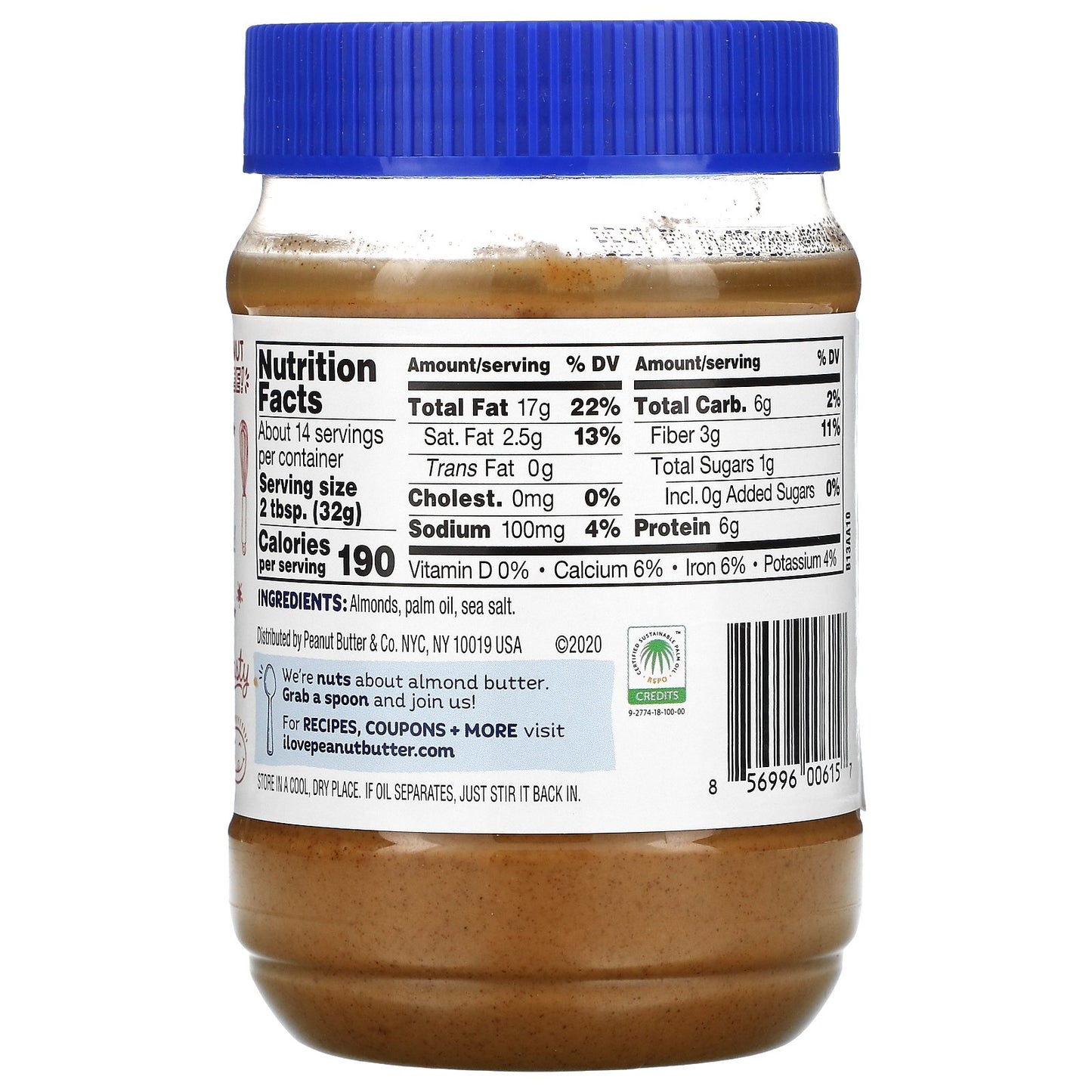 Peanut Butter & Co., Almond Butter Spread, 16 oz (454 g)