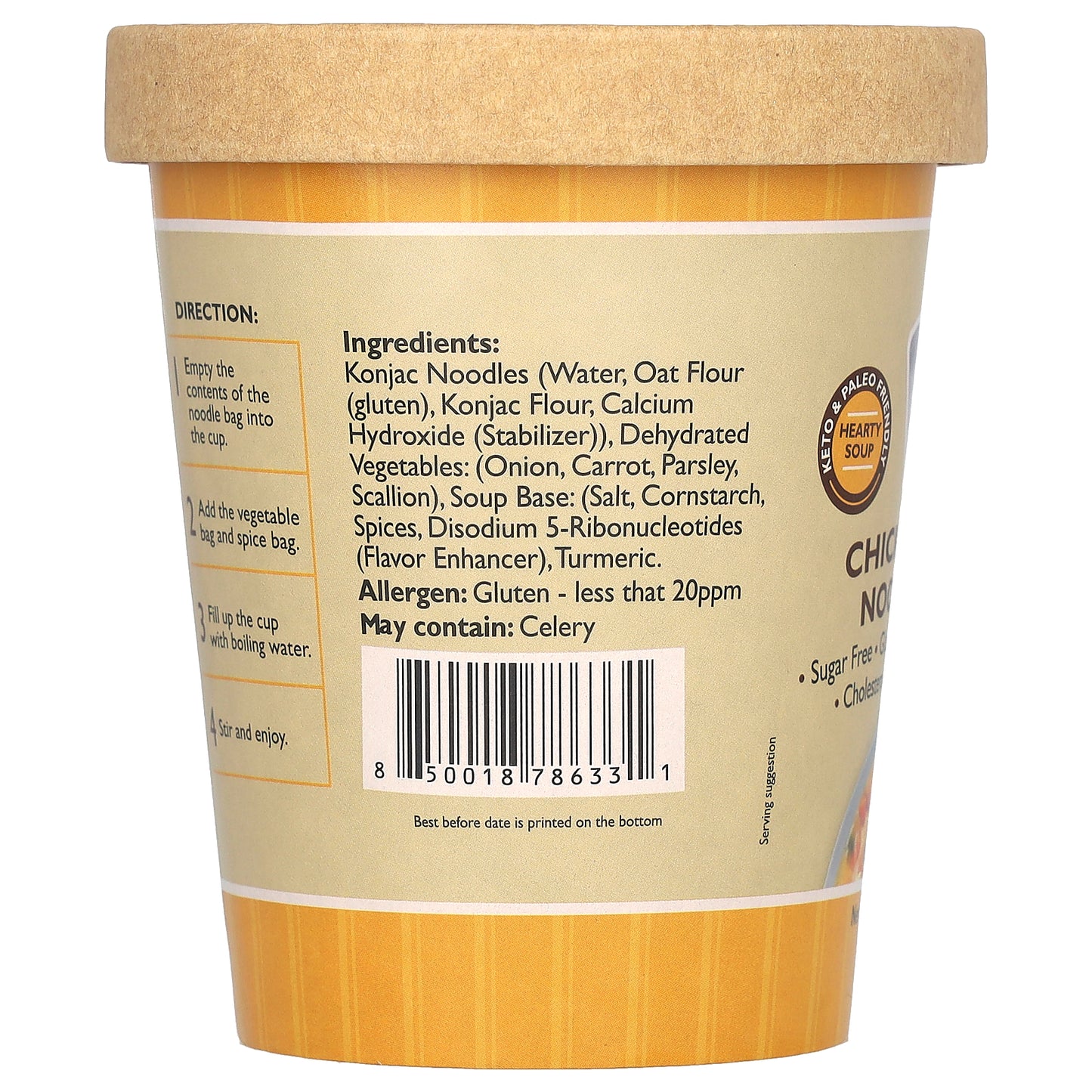 Skinny Pasta, Noodle Soup, Chicken, 8.25 oz (234 g)