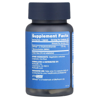 ProHealth Longevity, Pure NMNH, 125 mg, 60 Capsules