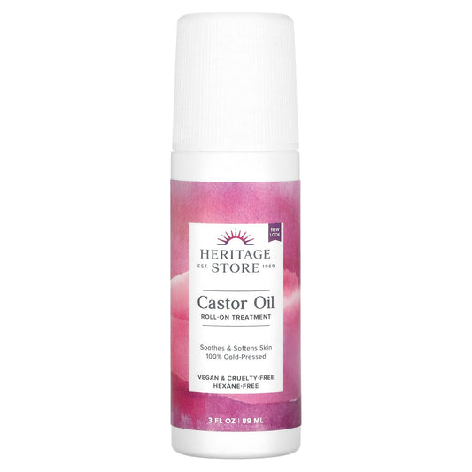 Heritage Store, Castor Oil Roll-On, 3 fl oz (89 ml)