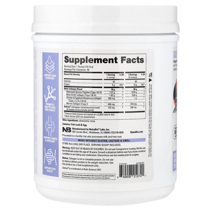 NutraBio, Multi Collagen, Unflavored, 14.2 oz (405 g)