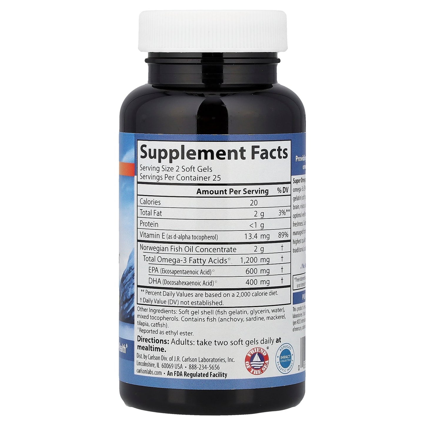 Carlson, Norwegian Super Omega-3 Gems®, 50 Soft Gels