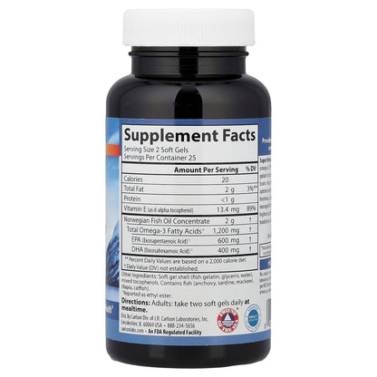 Carlson, Norwegian Super Omega-3 Gems®, 50 Soft Gels