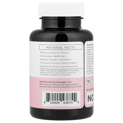 Neurogan Health, Copper Peptide GHK-CU, 120 mcg, 60 Tablets