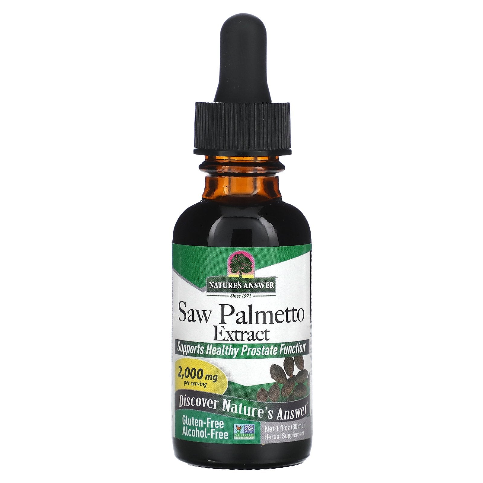 Nature's Answer, Saw Palmetto Extract, Alcohol-Free, 2,000 mg, 1 fl oz (30 ml) (1,000 mg per ml)