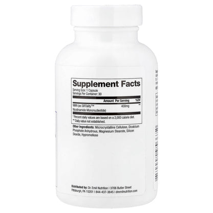 Dr. Emil Nutrition, NMN, 400 mg, 30 Capsules