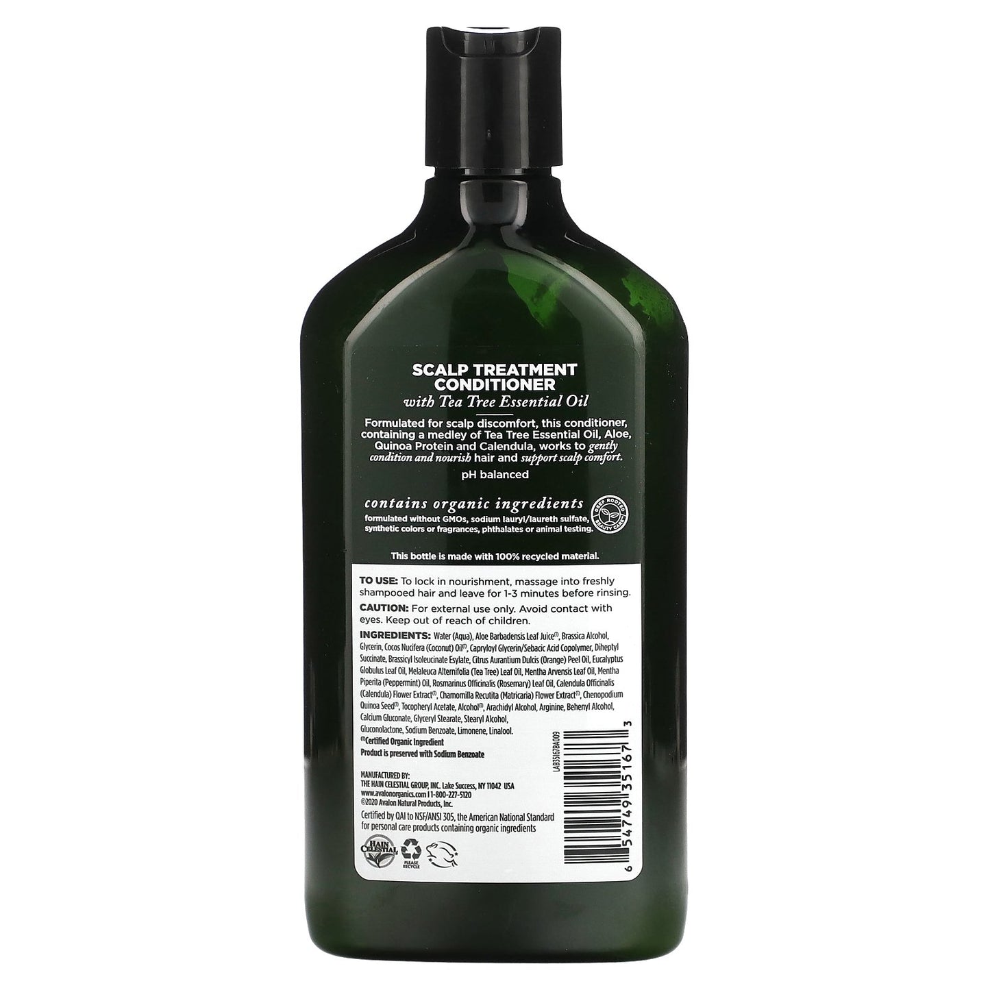 Avalon Organics, Conditioner, Scalp Treatment, Tea Tree, 11 oz (312 g)