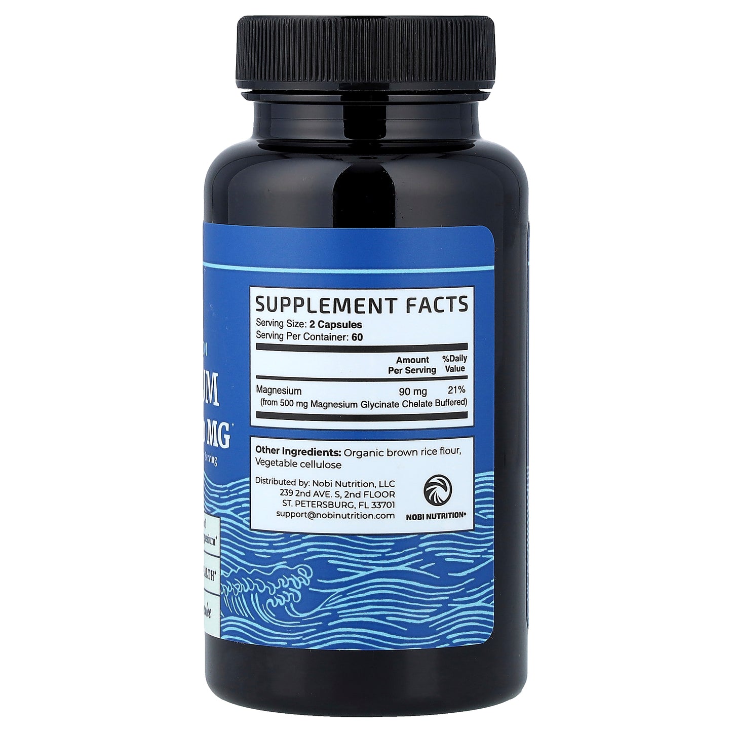 Nobi Nutrition, Magnesium Glycinate, Maximum Absorption, 120 Capsules (250 mg per Capsule)