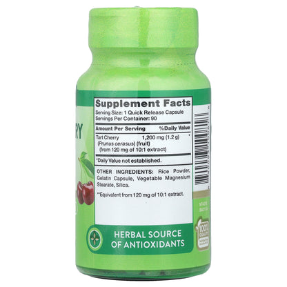 Nature's Truth, Ultra Tart Cherry Extract, 1,200 mg, 90 Quick Release Capsules