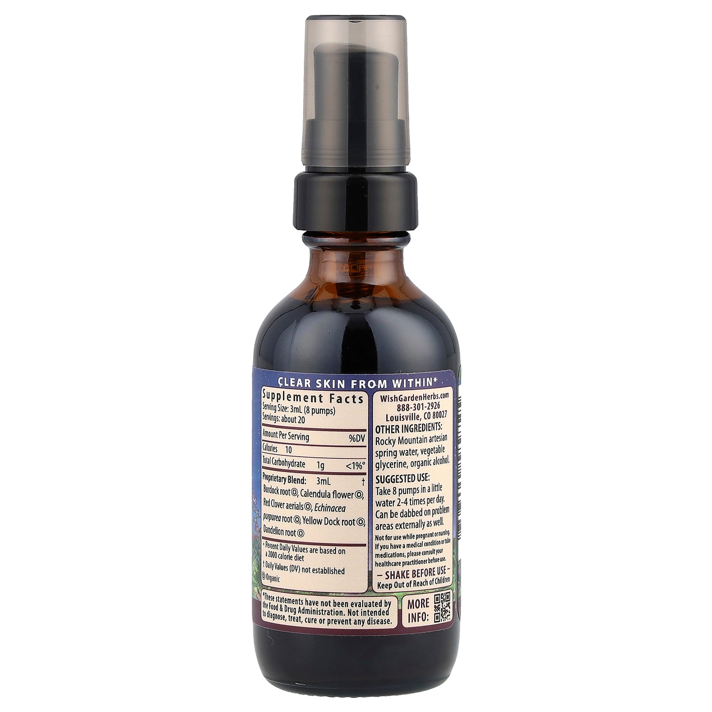 WishGarden Herbs, Clear™ Complexion, 2 fl oz (59 ml)