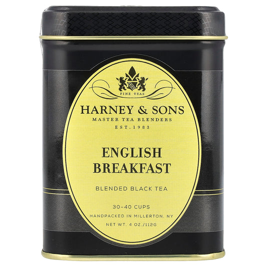 Harney & Sons, Blended Black Tea, English Breakfast, 4 oz (112 g)