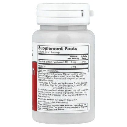 Protocol for Life Balance, Melatonin, 3 mg , 120 Lozenges