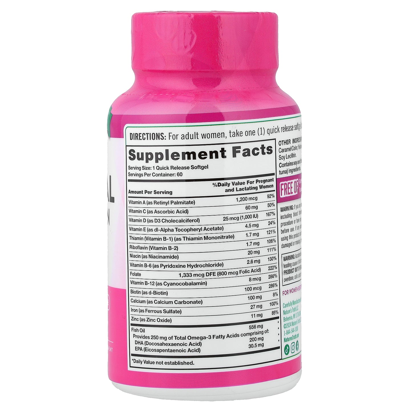 Nature's Truth, Ultra Prenatal Multivitamin + DHA, 60 Quick Release Softgels