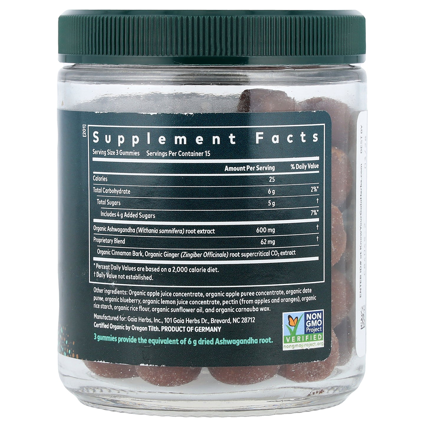 Gaia Herbs, Ashwagandha Gummies, Apple Cinnamon, 45 Gummies