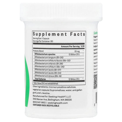 Seeking Health, ProBiota Bifidobacterium, 12 Billion CFU, 60 Capsules