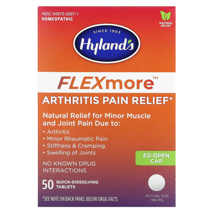 Hyland's Naturals, FLEXmore, Arthritis Pain Relief, 50 Quick-Dissolving Tablets