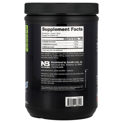 NutraBio, BCAA 5000, Blue Raspberry, 0.98 lb (444 g)
