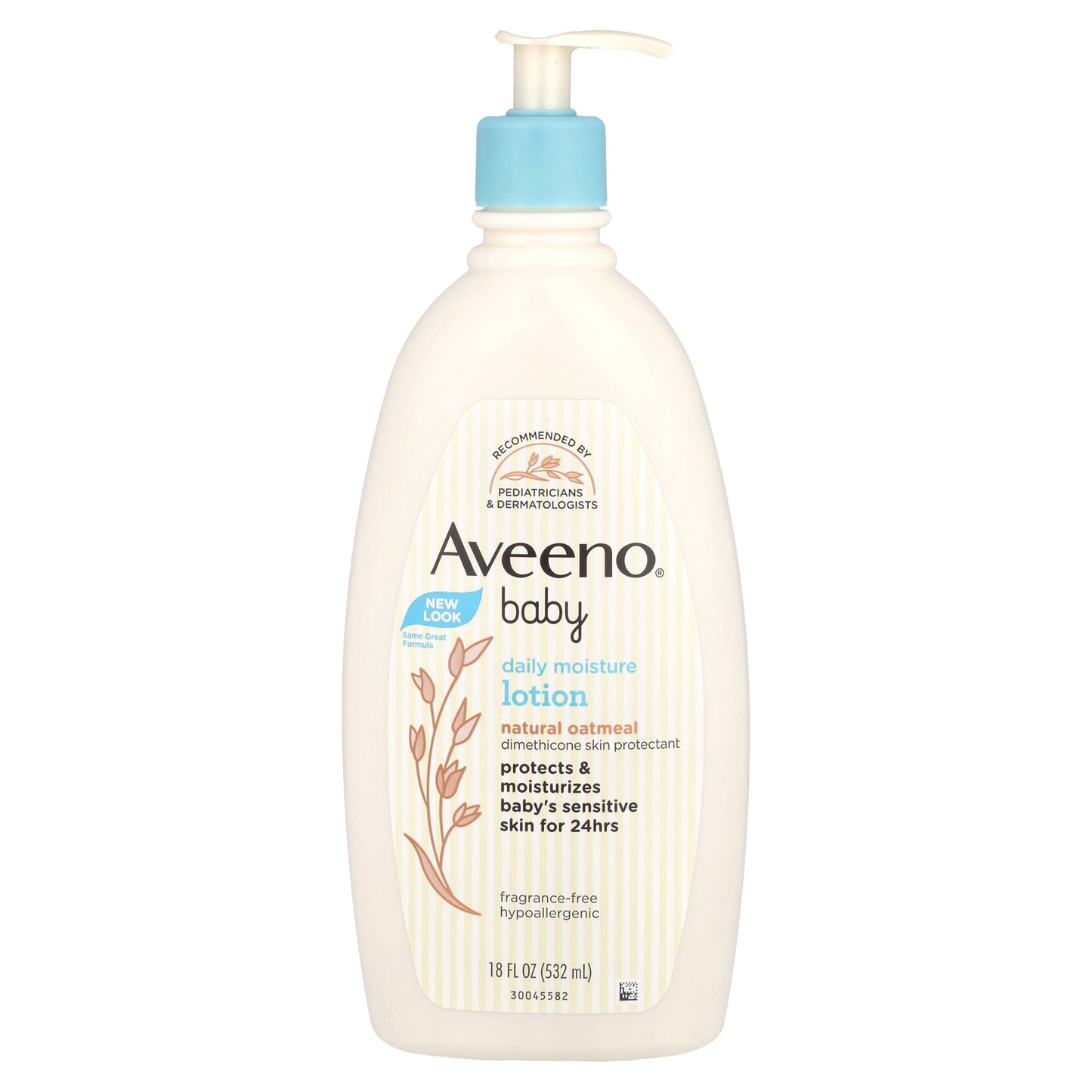 Aveeno, Baby, Daily Moisture Lotion with Prebiotic Oat, Fragrance Free, 18 fl oz (532 ml)