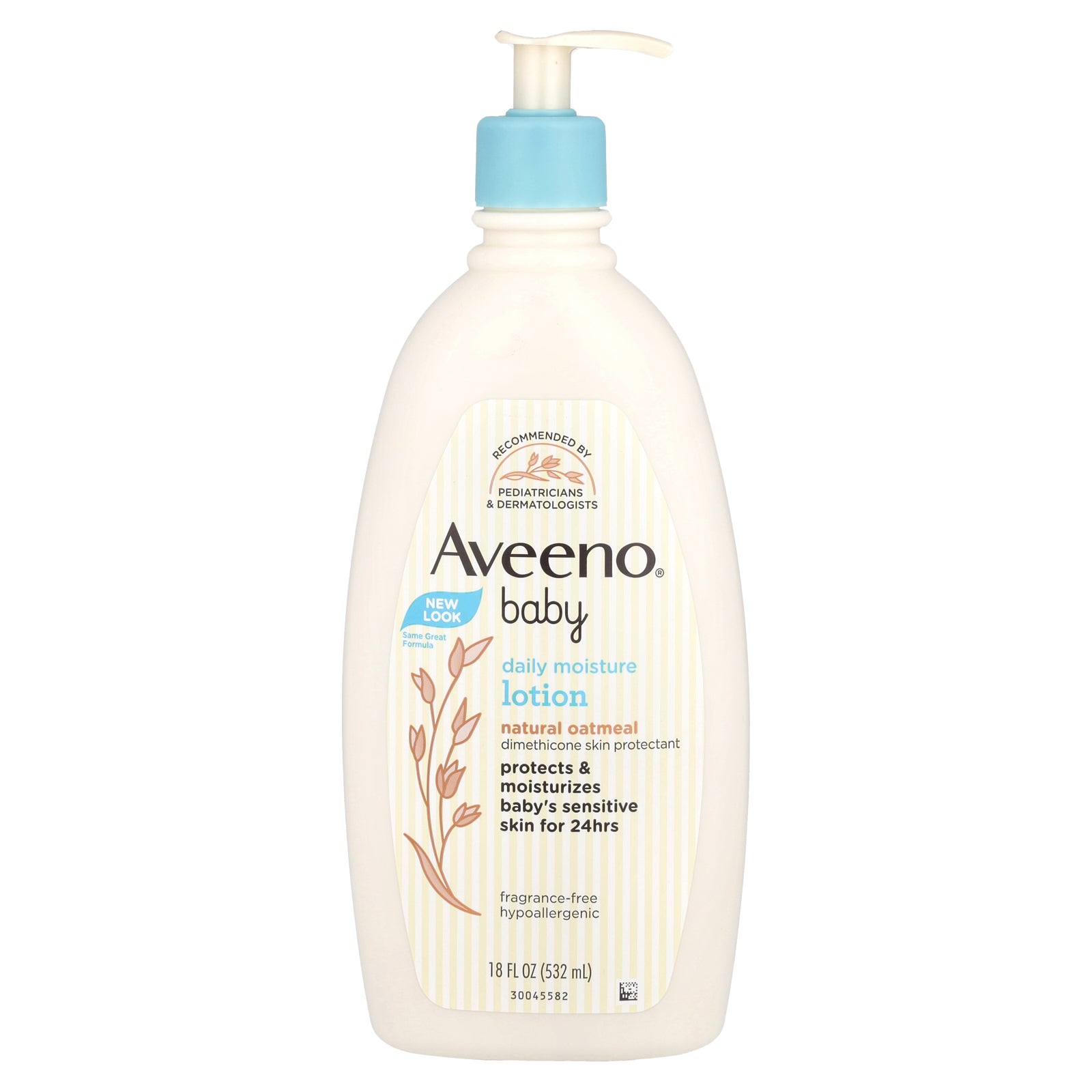 Aveeno, Baby, Daily Moisture Lotion with Prebiotic Oat, Fragrance Free, 18 fl oz (532 ml)