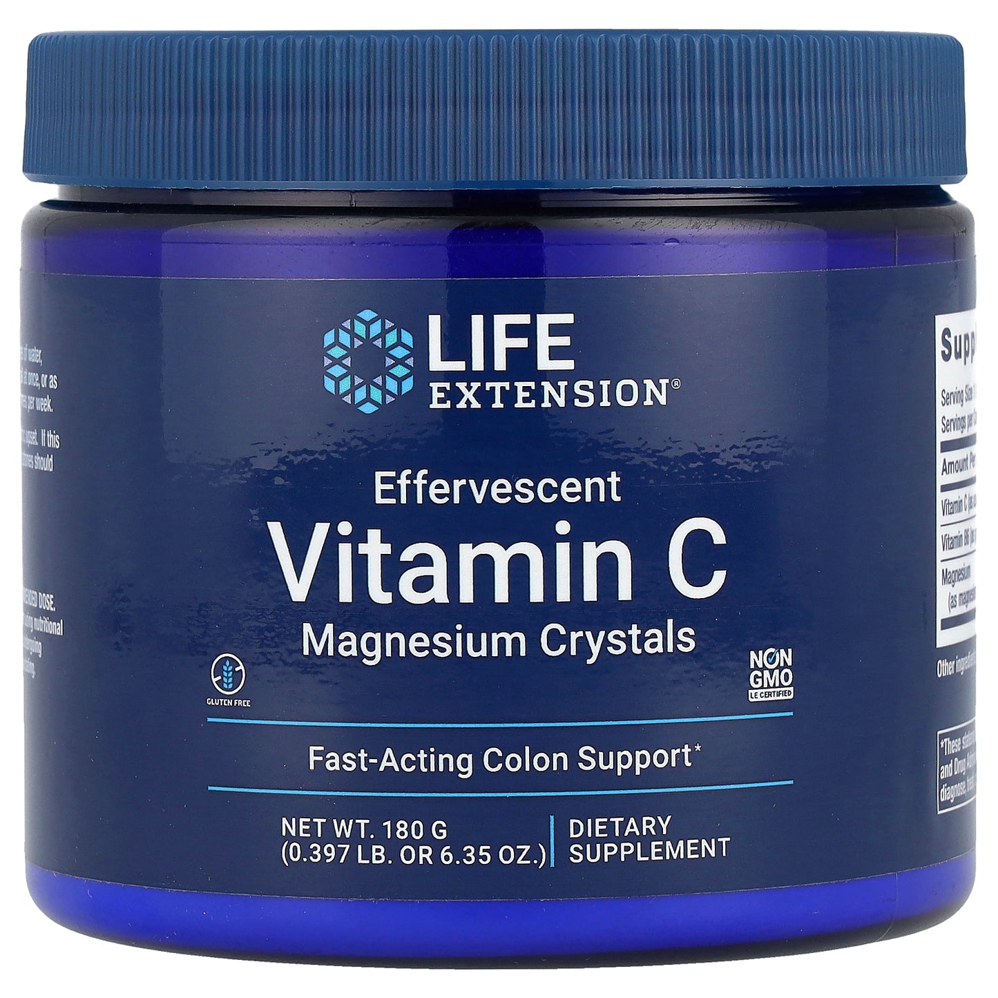 Life Extension, Effervescent Vitamin C, Magnesium Crystals, 6.35 oz (180 g)