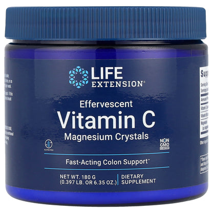 Life Extension, Effervescent Vitamin C, Magnesium Crystals, 6.35 oz (180 g)