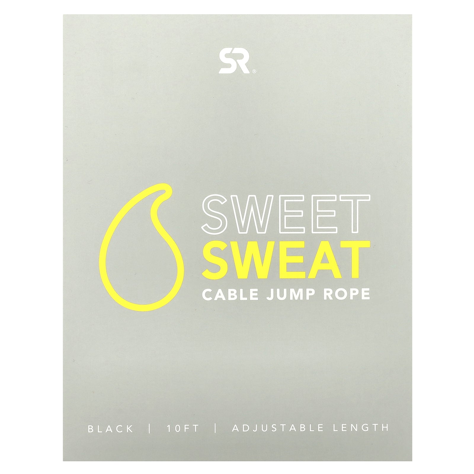 Sports Research, Sweet Sweat, Cable Jump Rope, Black, 1 Jump Rope