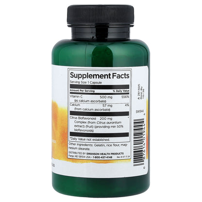 Swanson, Buffered Vitamin C with Bioflavonoids, 100 Capsules