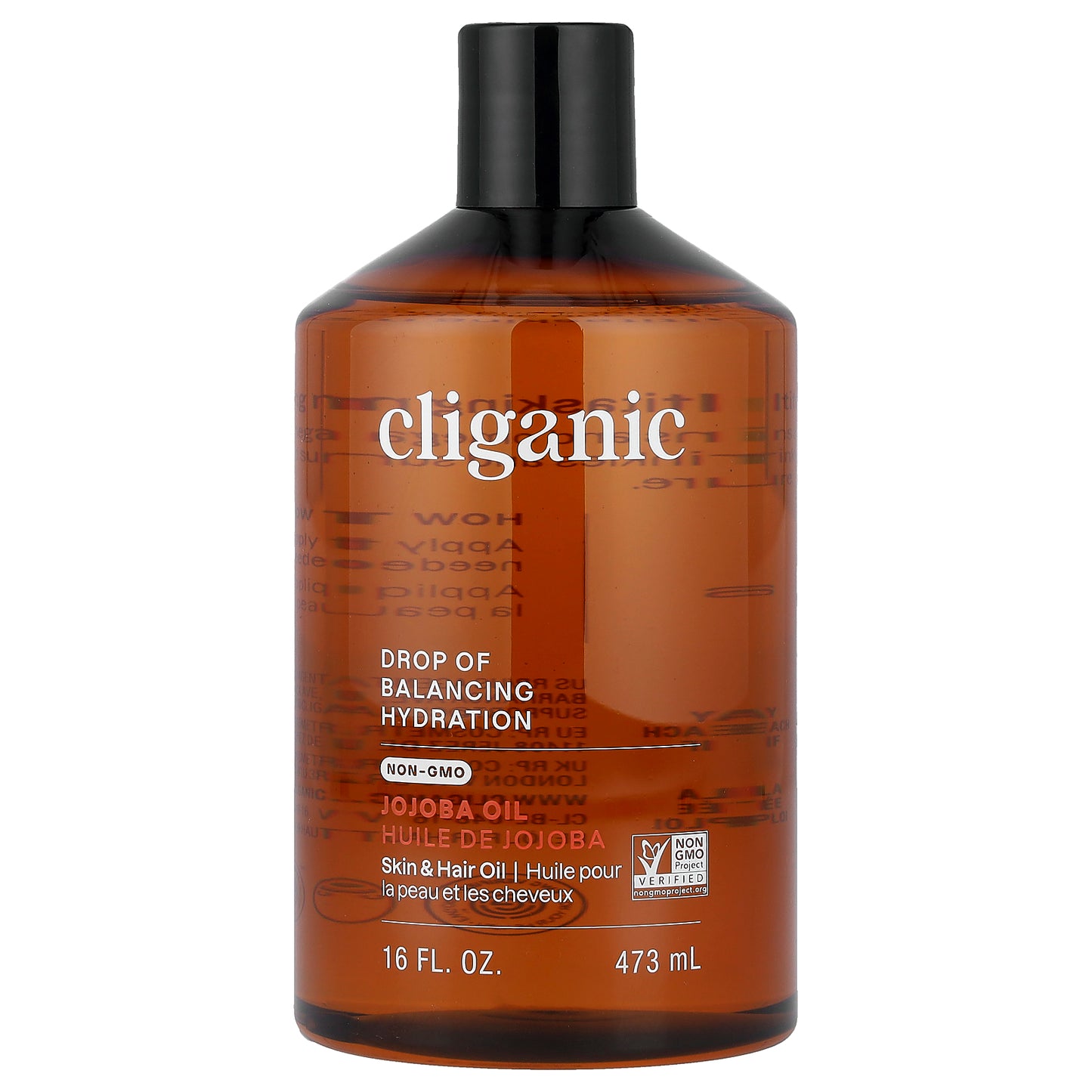 Cliganic, Drop of Balancing Hydration™, 100% Pure Jojoba Oil, 16 fl oz (473 ml)