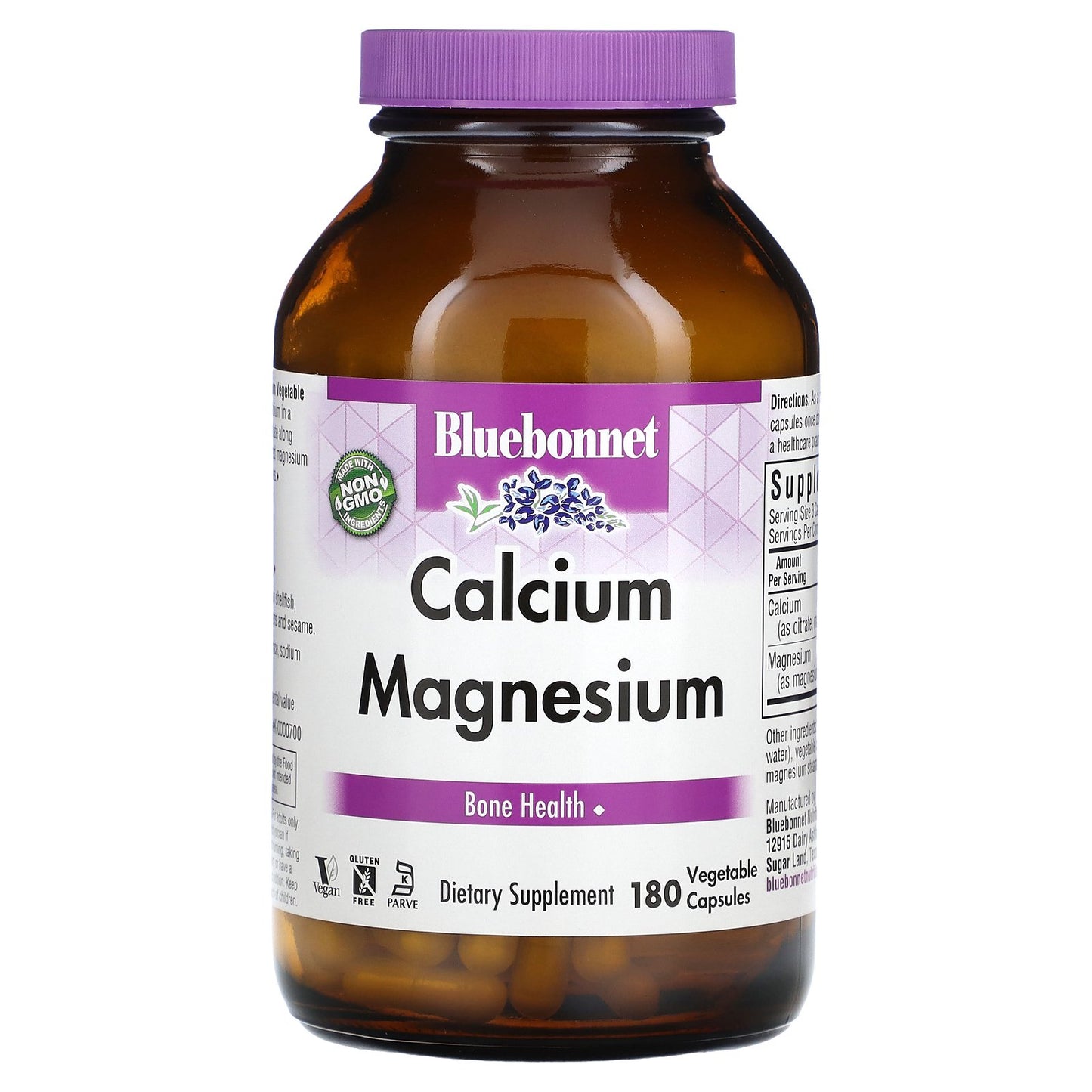 Bluebonnet Nutrition, Calcium Magnesium, 180 Vegetable Capsules