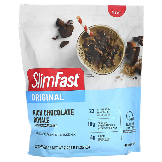 SlimFast, Original, Meal Replacement Shake Mix, Rich Chocolate Royale, 2.98 lb (1.35 kg)