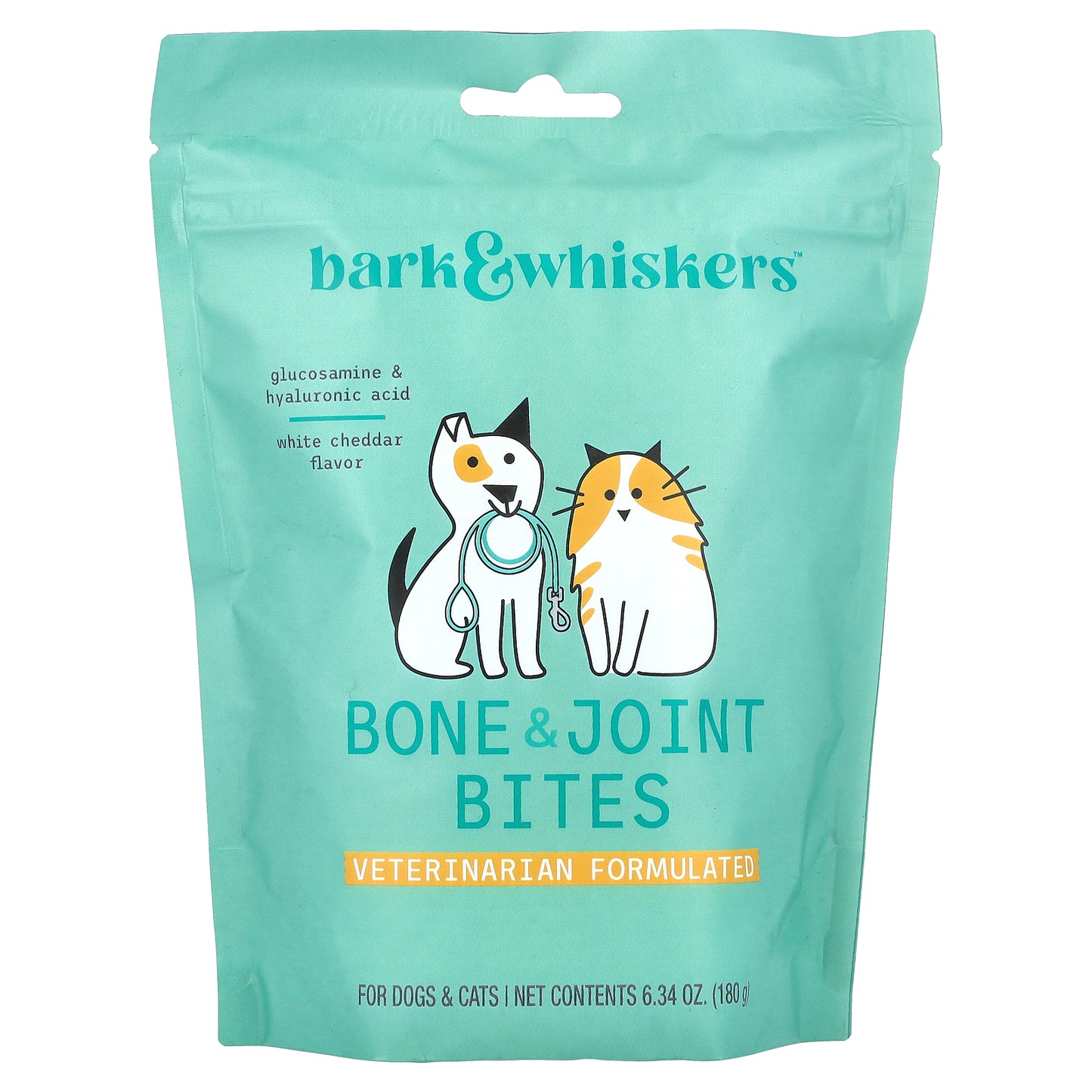 Dr. Mercola, Bark & Whiskers™, Bone & Joint Bites, For Dogs & Cats, White Cheddar, 6.34 oz (180 g)