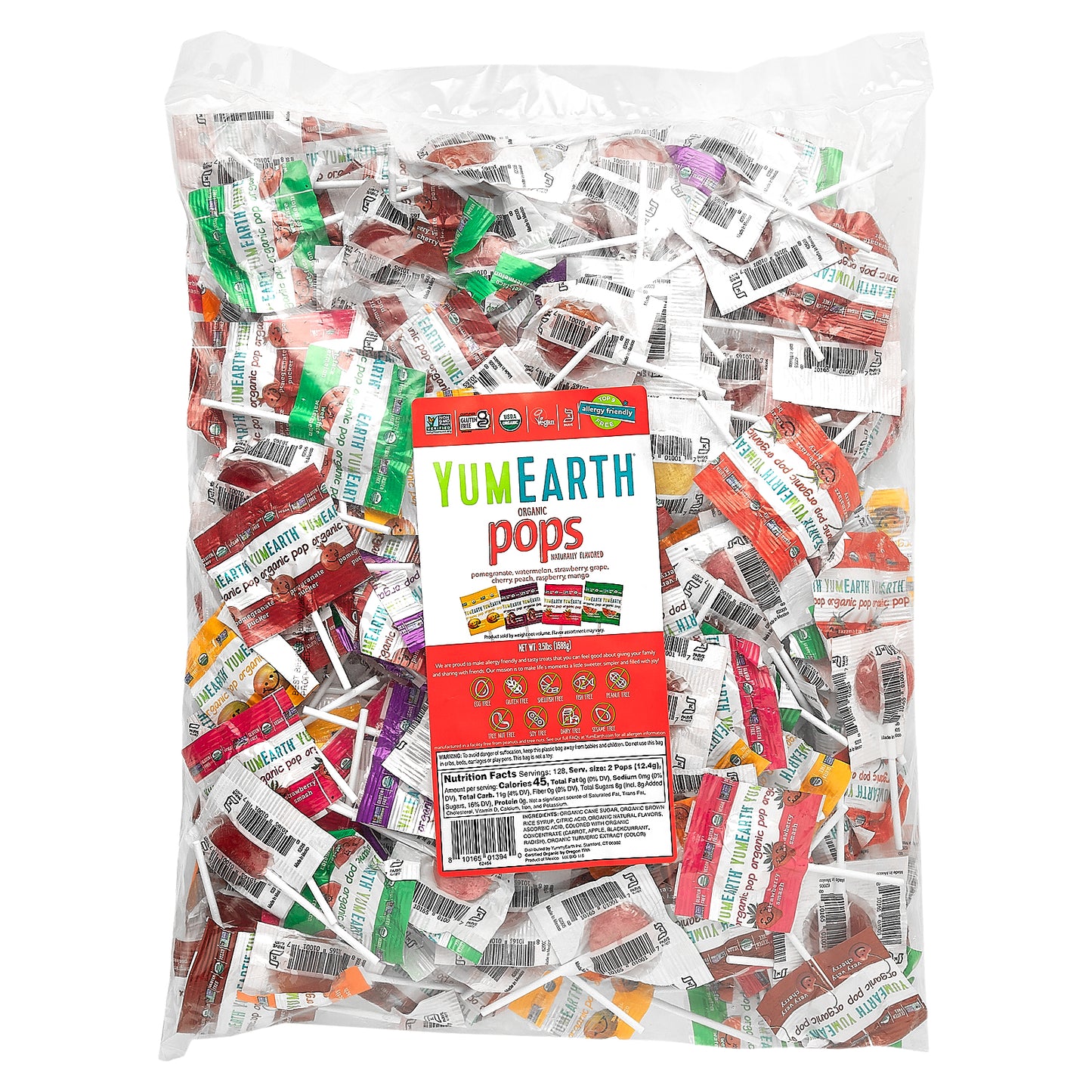 YumEarth, Organic Pops, Assorted, 3.5 lbs (1,588 g)