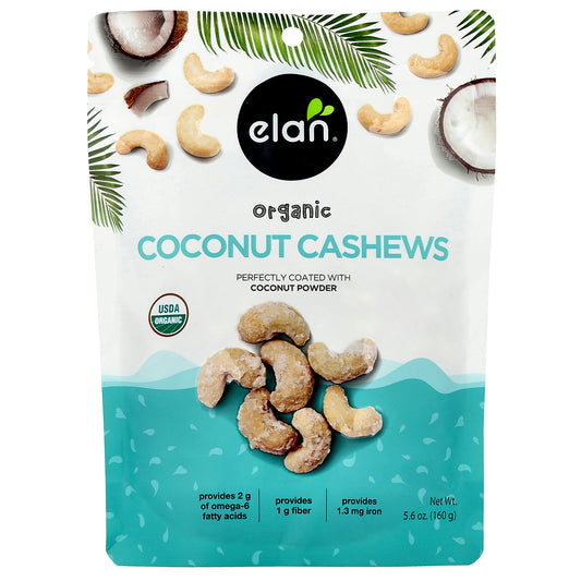 Elan, Organic Coconut Cashews , 5.6 oz (160 g)