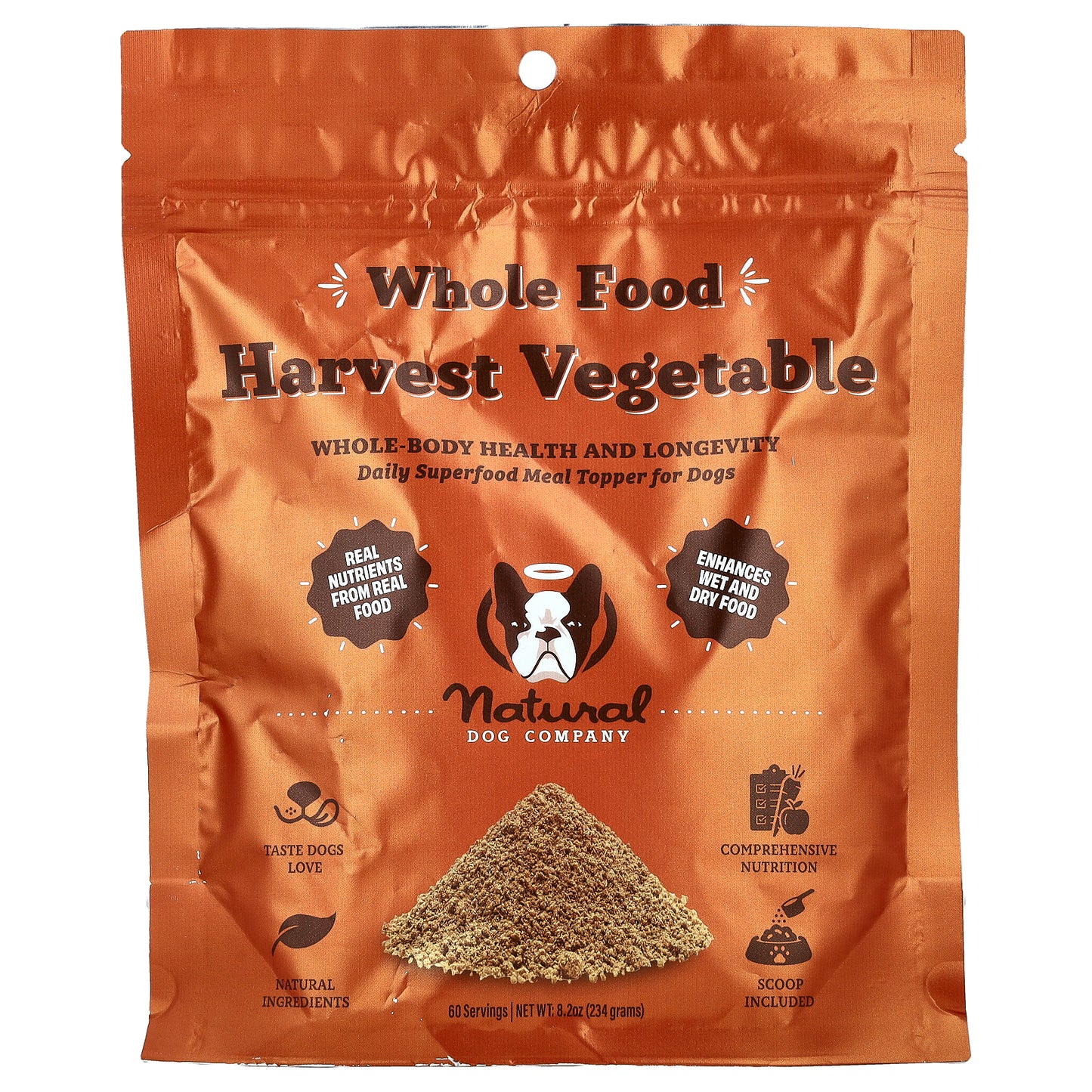 Natural Dog Company, Whole Food Harvest Vegetable, For Dogs, 8.2 oz (234 g)