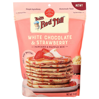 Bob's Red Mill, White Chocolate & Strawberry Pancake & Waffle Mix, 20 oz (567 g)