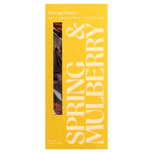 Spring & Mulberry, Date-Sweetened Chocolate, Pecan Date, 2.1 oz (60 g)