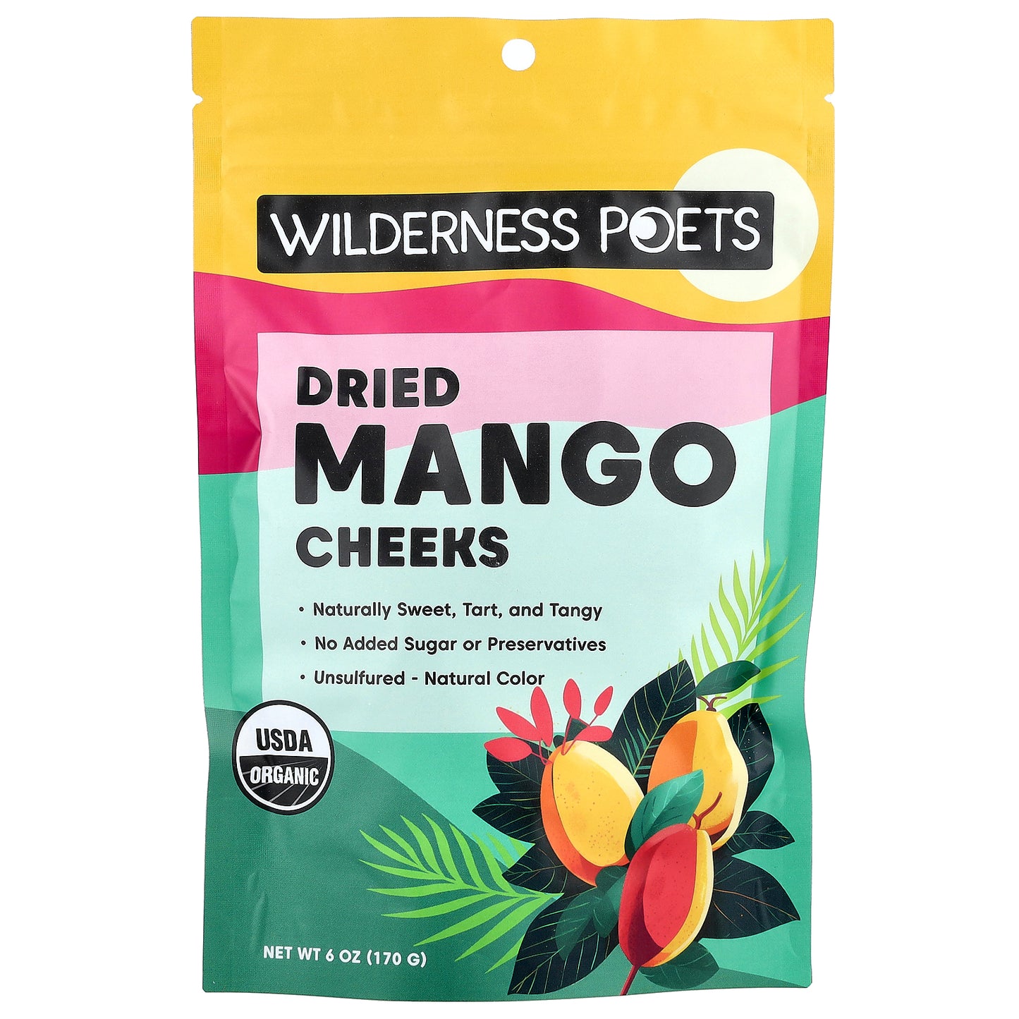 Wilderness Poets, Dried Mango Cheeks, 6 oz (170 g)