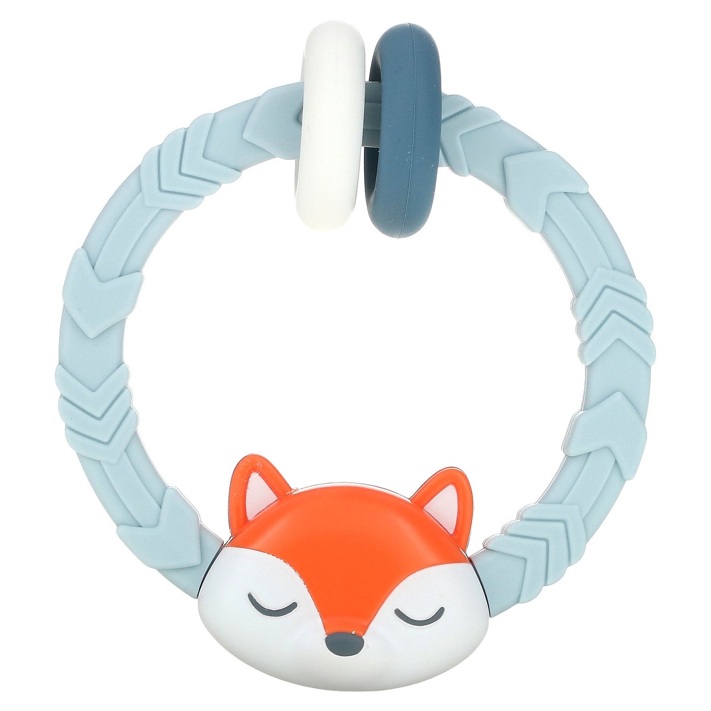 itzy ritzy, Ritzy Rattle, Silicone Teether with Rattle, 3+ Months, Fox, 1 Teether