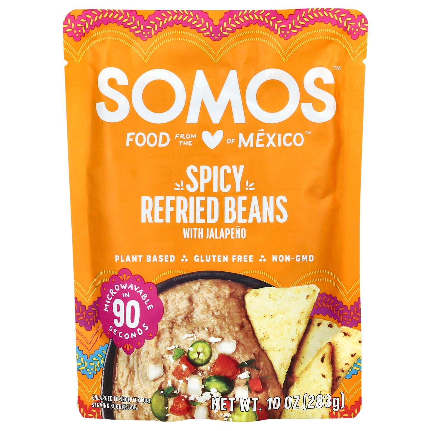 Somos, Spicy Refried Beans With Jalapeno, 10 oz (283 g)